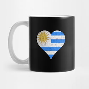 Uraguyan Jigsaw Puzzle Heart Design - Gift for Uraguyan With Uruguay Roots Mug